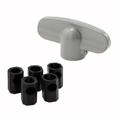PRIME-LINE Universal, Aluminum Tee-Crank Casement Window Handle 2 Pack H 3885